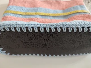 Borsa donna in cotone realizzata a mano.