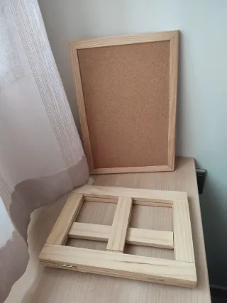 Atril de madera, tablón de notas medidas