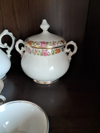 Juego de café Bidasoa porcelana floral