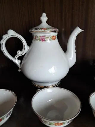 Juego de café Bidasoa porcelana floral