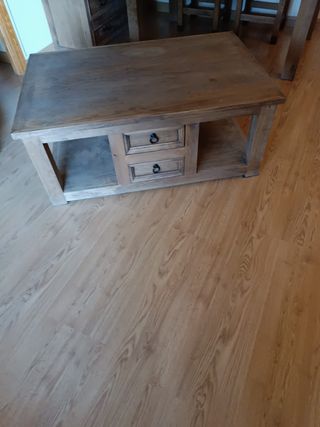 Mesa de centro de madera Nogal Cera