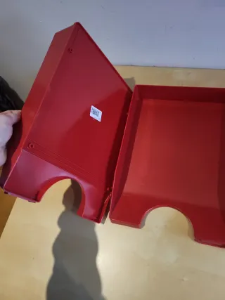 3 Cajones Archivador Oficina Rojo