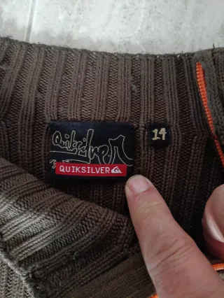 Jersey Quiksilver Marrón Talla S