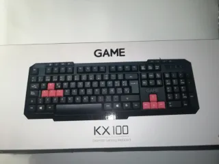 Teclado Ordenador GAME KX100 Negro rojo con cable