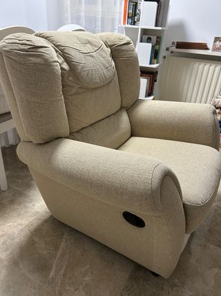 Sofá  Relax Beige Tela