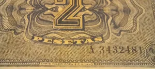 Billete escaso 2 Pesetas 1937 Burgos Serie A RARO