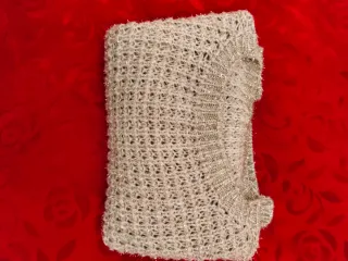 Pullover corto donna lurex argento