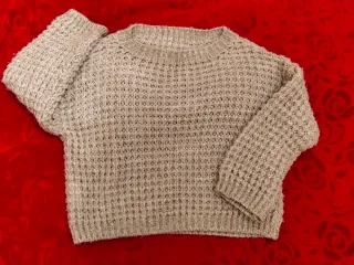 Pullover corto donna lurex argento