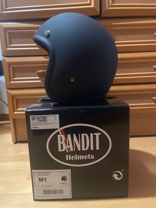 Casco Bandit ECE Jet Dull Black M1