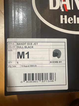 Casco Bandit ECE Jet Dull Black M1