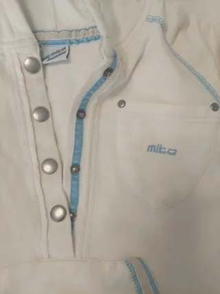 Sudadera con capucha blanca talla M