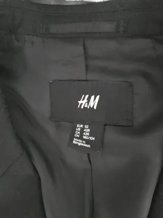 Traje H&M Negro Hombre