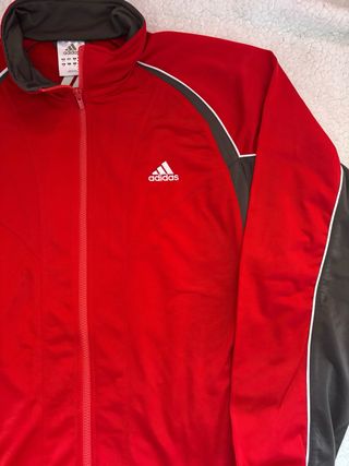 Felpa Adidas Uomo Rossa e Grigia