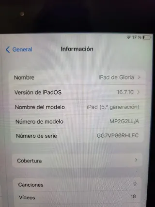 Apple iPad 5a Generazione Argento