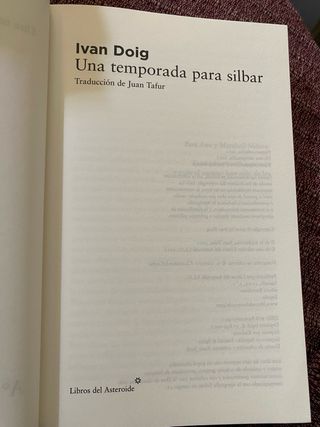 Ivan Doig./ Una temporada para silbar