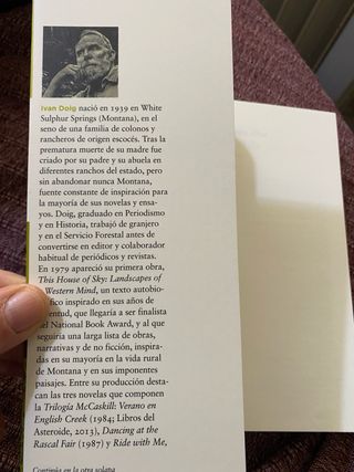 Ivan Doig./ Una temporada para silbar