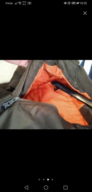 Cazadora Bomber Verde Kaki Talla M