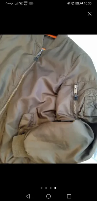 Cazadora Bomber Verde Kaki Talla M