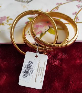 Trío Pulseras Elásticas Acero Dorado VIVIANA MODA