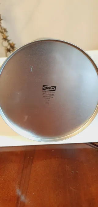 Barattolo alto metallo Ikea bianco rosso