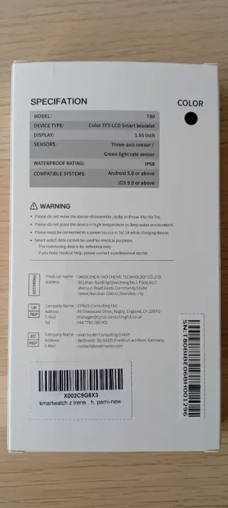 Smartwatch Negro con QR