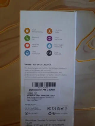 Smartwatch AR-01 Nuovo con cinturino rosa