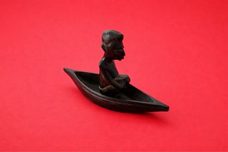 Arte Africano - 3 tallas tribales en ébano.