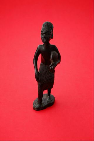 Arte Africano - 3 tallas tribales en ébano.