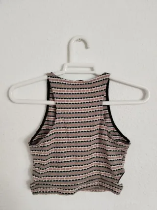 Top mujer mosaico aberturas laterales