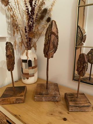 Decoración Peces Madera y Metal