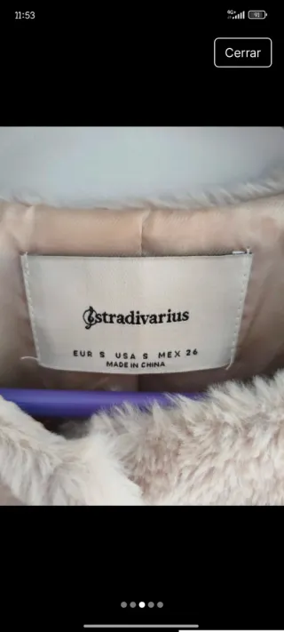 Abrigo pelo mujer Stradivarius beige