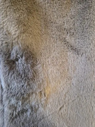 Abrigo pelo gris talla L