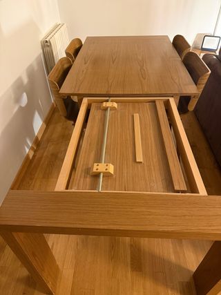 Mesa comedor extensible madera 1.50m
