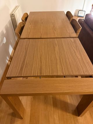 Mesa comedor extensible madera 1.50m