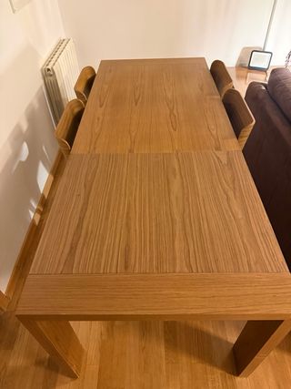 Mesa comedor extensible madera 1.50m