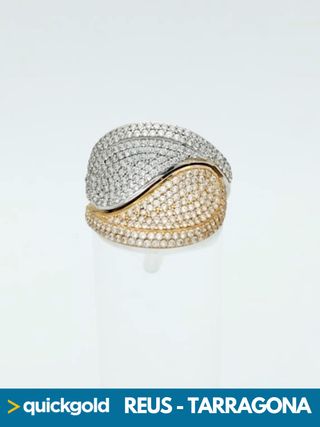 035-01-00790 ANILLO ORO 18K ONDAS T13