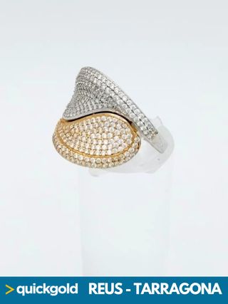 035-01-00790 ANILLO ORO 18K ONDAS T13