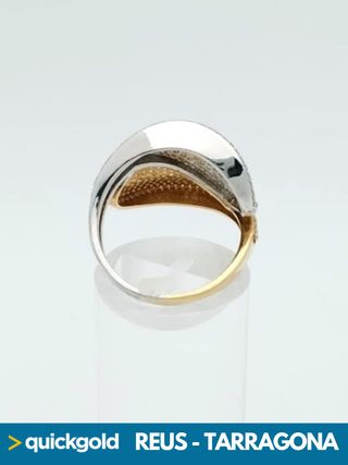 035-01-00790 ANILLO ORO 18K ONDAS T13