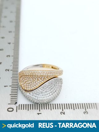 035-01-00790 ANILLO ORO 18K ONDAS T13