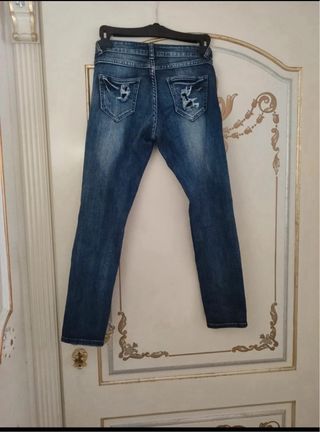 Jeans donna blu strappati tg 38
