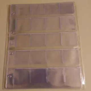 Paquete 10 hojas para monedas