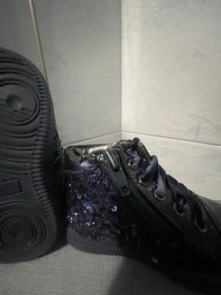 Scarpe bambina blu con paillettes