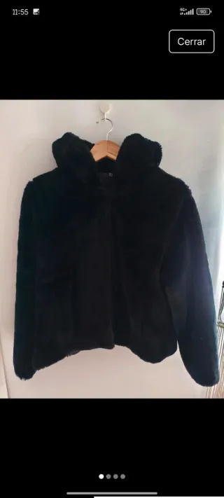 Chaqueta pelo mujer negra