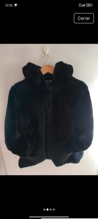 Chaqueta pelo mujer negra