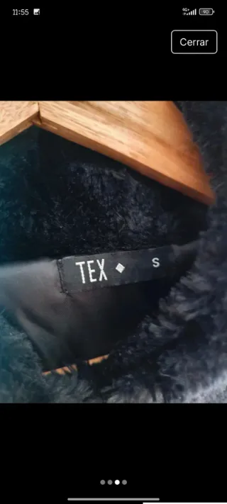 Chaqueta pelo mujer negra