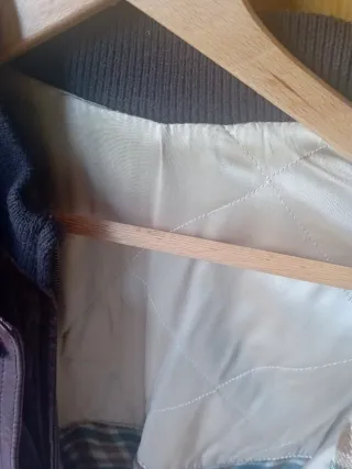 Cazadora Piel Vintage Talla 50 Marrón