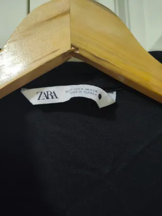 ZARA - Camisa tejida negra