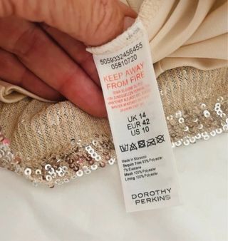 Top lentejuelas mujer dorado y rosa