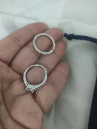 Anillos Swarovski Plata