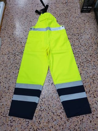 Pantalón Peto Trabajo Alta Visibilidad Amarillo